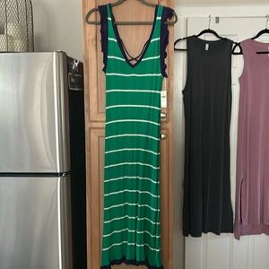 Anthropologie ruffle tank sweater dress